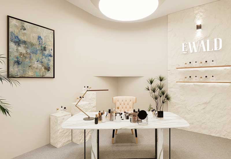 45平米鄭州化妝品店鋪直播間設(shè)計(jì)效果圖